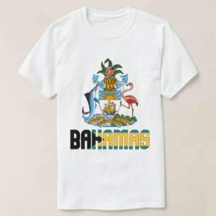 Bahamas Flag and Coat Of Arms Patriotic T-Shirt