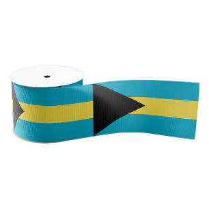 Bahamas Flag & Bahamas travel, holiday/sports Grosgrain Ribbon