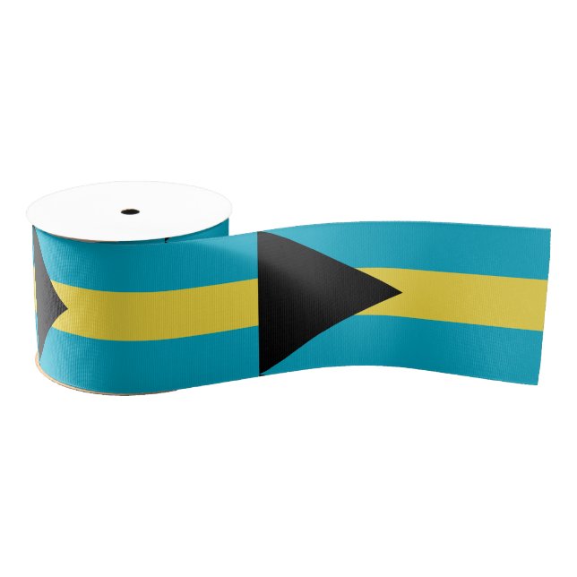 Bahamas Flag & Bahamas travel, holiday/sports Grosgrain Ribbon (Spool)