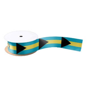 Bahamas Flag & Bahamas travel, holiday/sports Satin Ribbon