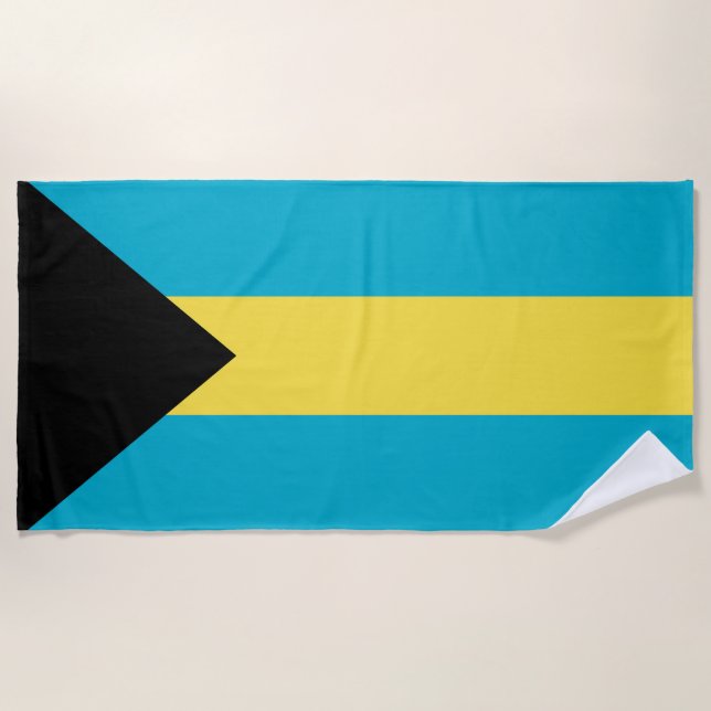 Bahamas flag beach towel (Front)