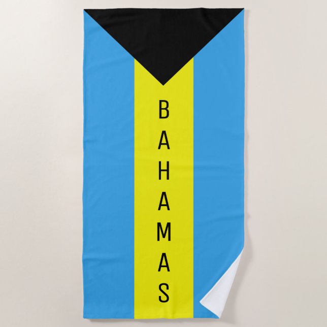 Bahamas Flag Beach Towel (Front)