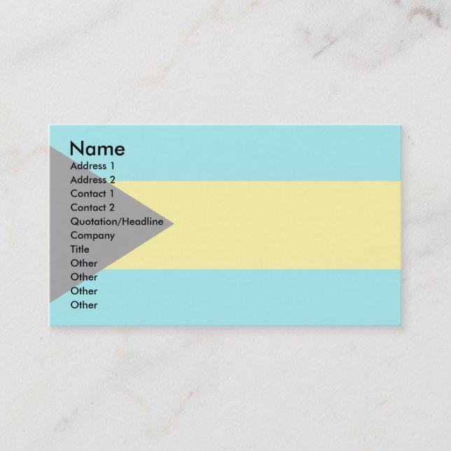 Bahamas Flag Business Card (Front)