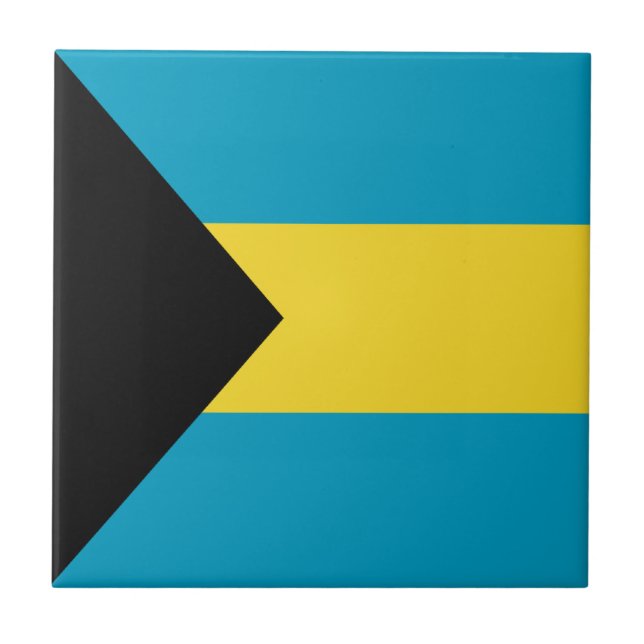 Bahamas Flag Ceramic Tile (Front)