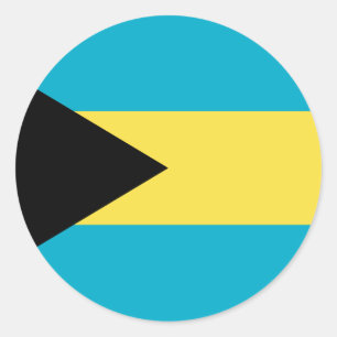 Bahamas Flag Classic Round Sticker