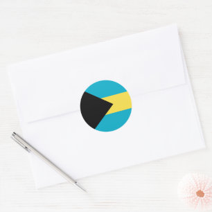 Bahamas flag classic round sticker