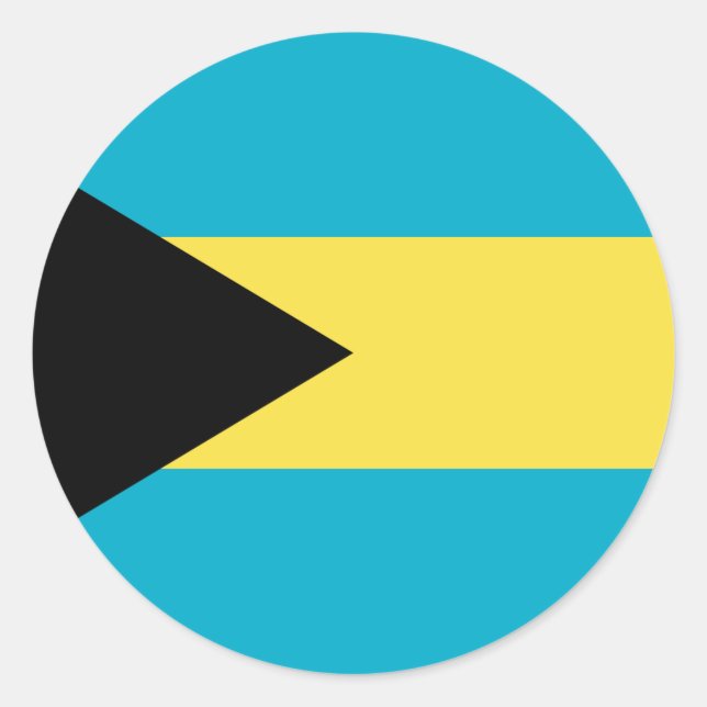 Bahamas Flag Classic Round Sticker (Front)
