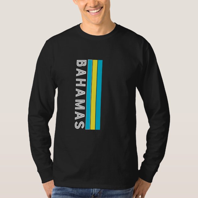 Bahamas Flag Colours T-Shirt (Front)