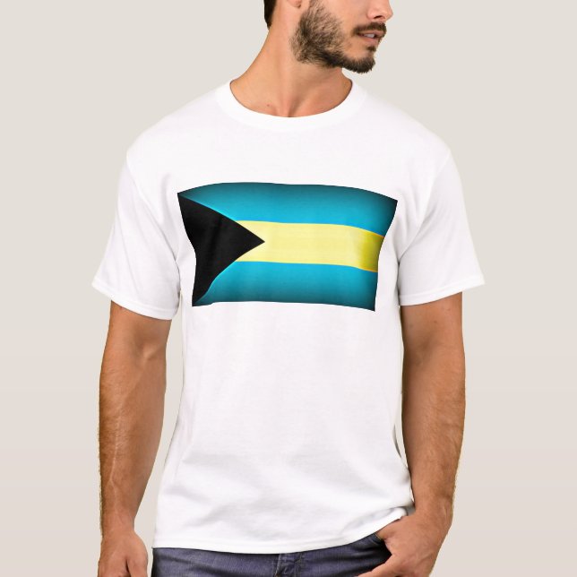 Bahamas Flag Dark Edge T-Shirt (Front)