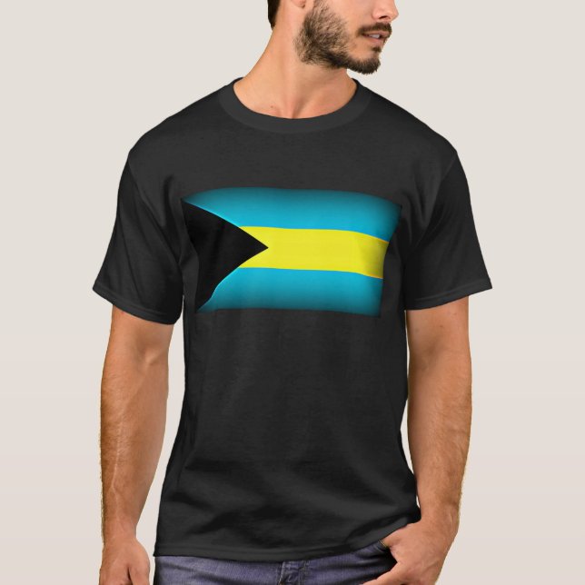 Bahamas Flag Dark Edge T-Shirt (Front)