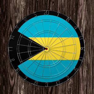 Bahamas Flag Dartboard & darts / game board