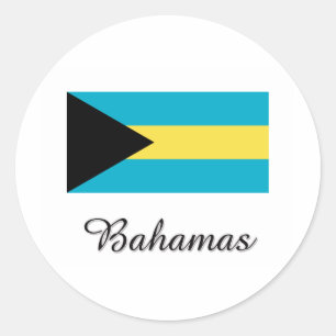 Bahamas Flag Design Classic Round Sticker