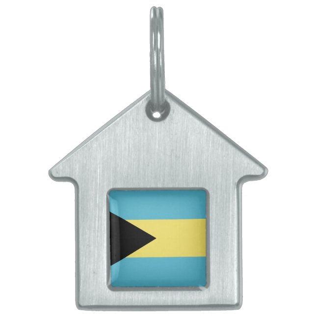 Bahamas Flag Emblem Pet ID Tag (Front)