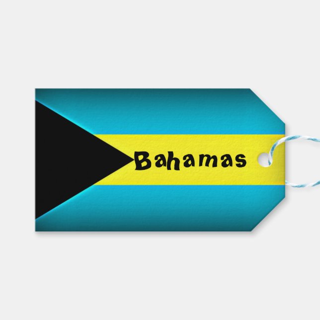 Bahamas Flag Gift Tags (Front (Horizontal))