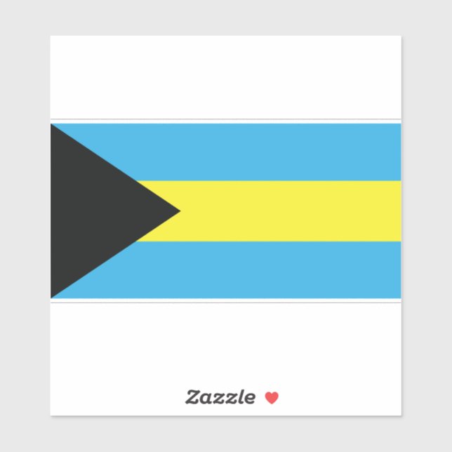 Bahamas Flag in Blue, Black, and Yellow (Sheet)