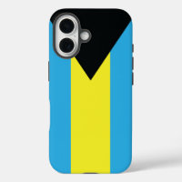 Bahamas Flag in Blue, Black, and Yellow