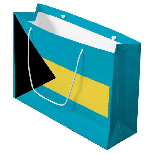 Bahamas flag large gift bag (Front Angled)