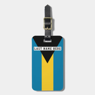 Bahamas Flag Luggage Tag (add your address back)