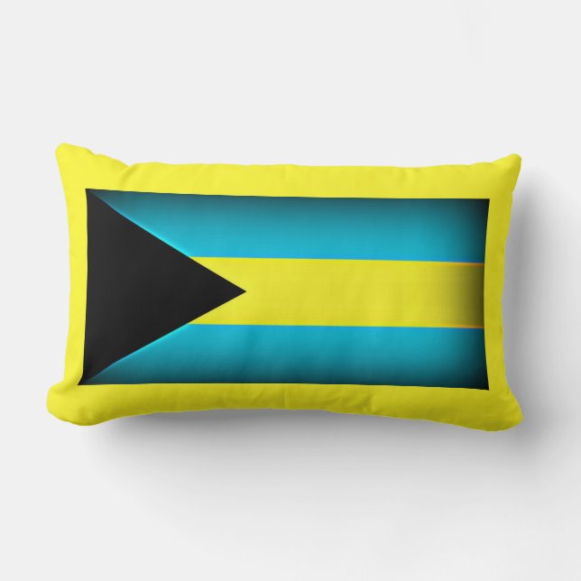 Bahamas Flag Lumbar Pillow (Front)
