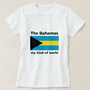 Bahamas Flag + Map + Text T-Shirt
