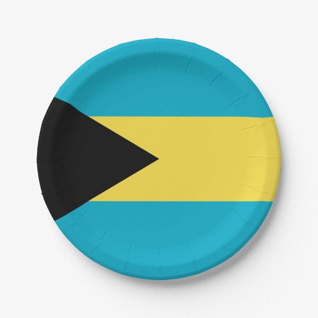 Bahamas Flag Paper Plate (Front)