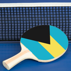 Bahamas flag ping pong paddle