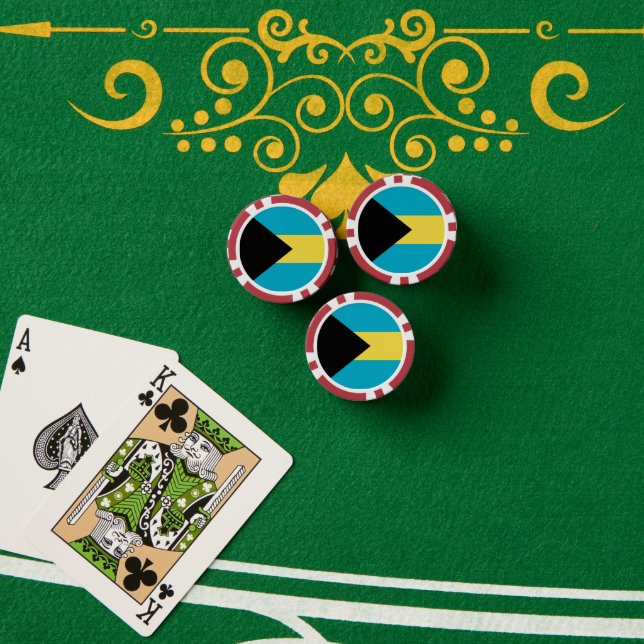 Bahamas flag poker chips (Poker Table (Stack))