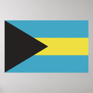 Bahamas Flag Poster