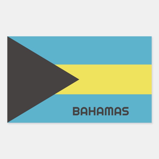 Bahamas Flag Rectangular Sticker (Front)