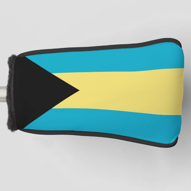 Bahamas Flag Total Coverage Golf Head Cover (Front)