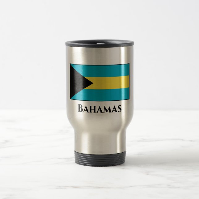 Bahamas Flag Travel Mug (Center)