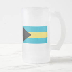 bahamas frosted glass beer mug