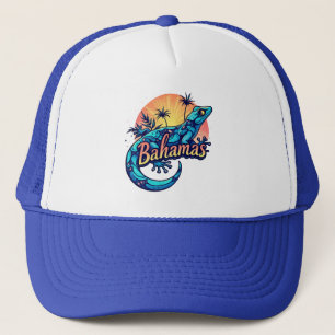 Bahamas Gecko Caribbean Trucker Hat