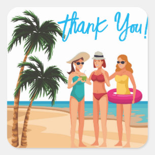 Bahamas Girls Trip Bachelorette Party Vacation Square Sticker
