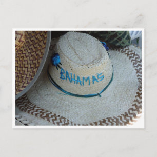 bahamas hat border postcard