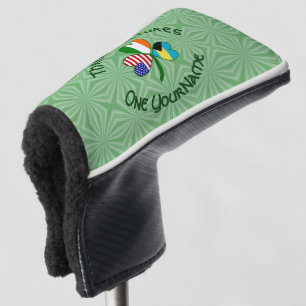 Bahamas Ireland USA Flags Shamrock Your Name Golf Head Cover