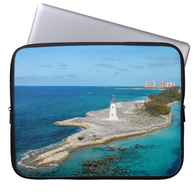 Bahamas Island Lighthouse Laptop Sleeve (Front)