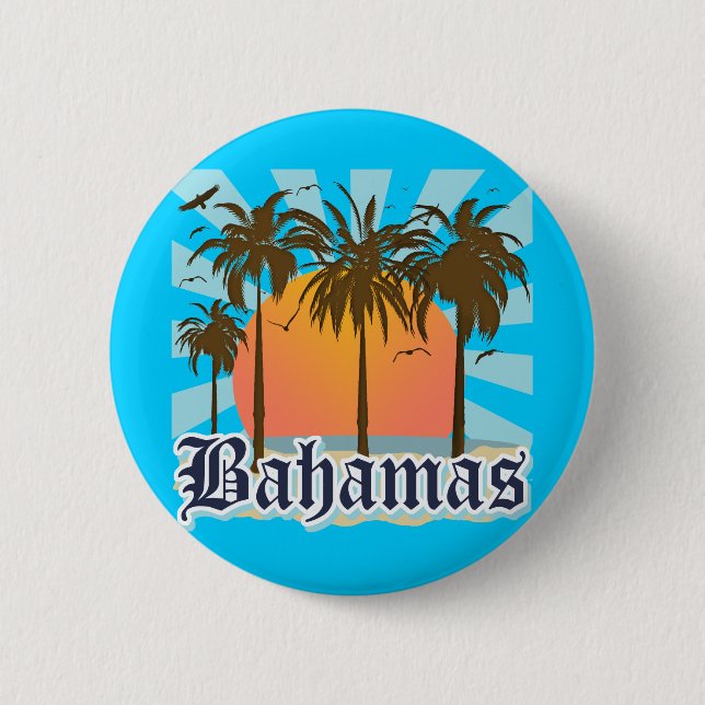 Bahamas Islands Beaches 6 Cm Round Badge (Front)