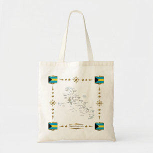 Bahamas Map + Flags Bag
