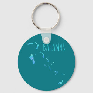 Bahamas Map Key Ring