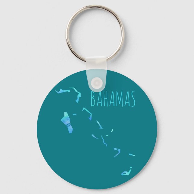 Bahamas Map Key Ring (Front)