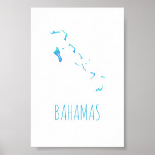 Bahamas Map Poster