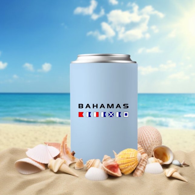 Bahamas Maritime Nautical Signal Flags Light-Colou Can Cooler (Creator Uploaded)