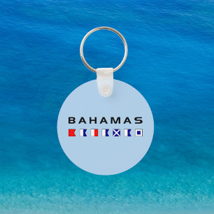 Bahamas Maritime Nautical Signal Flags Light-Colou Key Ring