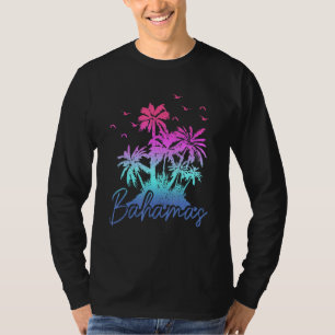 Bahamas Nassau Beach Vintage Palm Trees Vacation T-Shirt