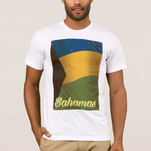 Bahamas national flag vintage travel poster T-Shirt