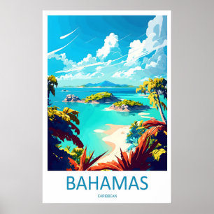 Bahamas National Vintage Poster Travel Park Ski