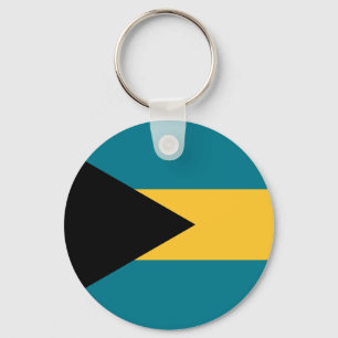 Bahamas National World Flag Key Ring
