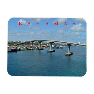 Bahamas Paradise Island Bridge view fridge magnet