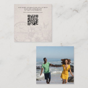 Bahamas Passport Wedding QR Enclosure Card
